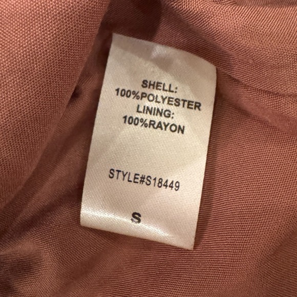 Mustard Seed Dotted Tiered Mini‎ Dress Brown Smocked Long Sleeve Mock Neck Small - Picture 11 of 12